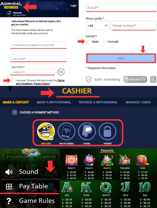 Cashier and Payouts